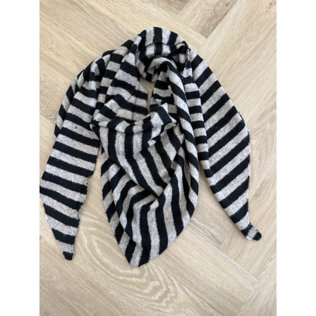 Kitte skjerf - svart/beige - Many Colors