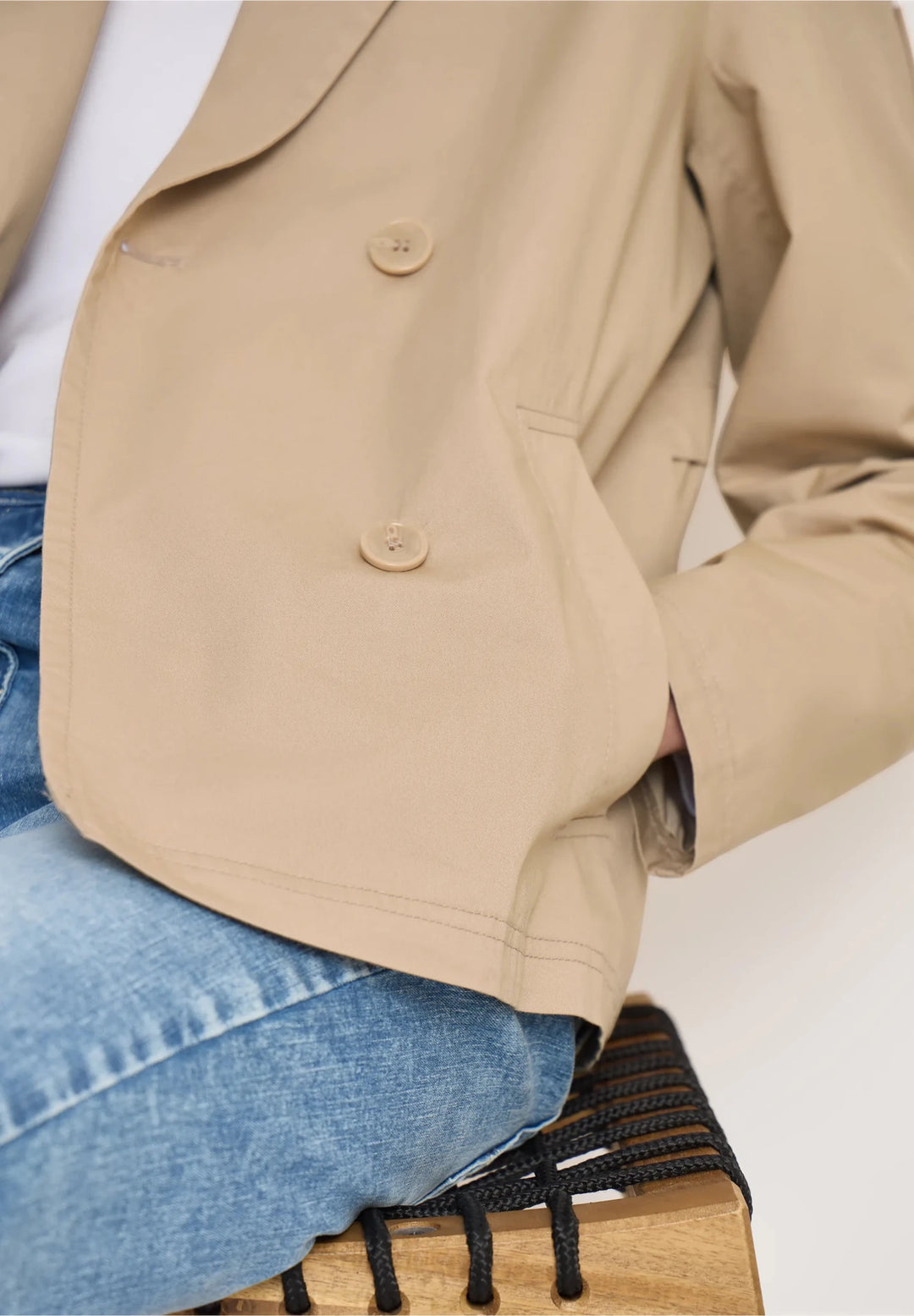 Kort trench jakke - crispy came - Many Colors