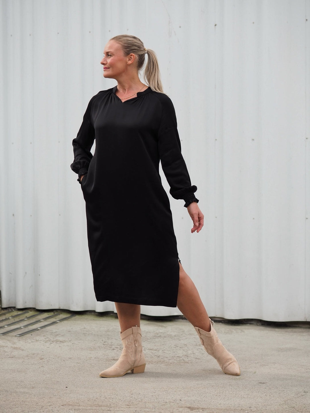 Luster kjole - svart - Many Colors