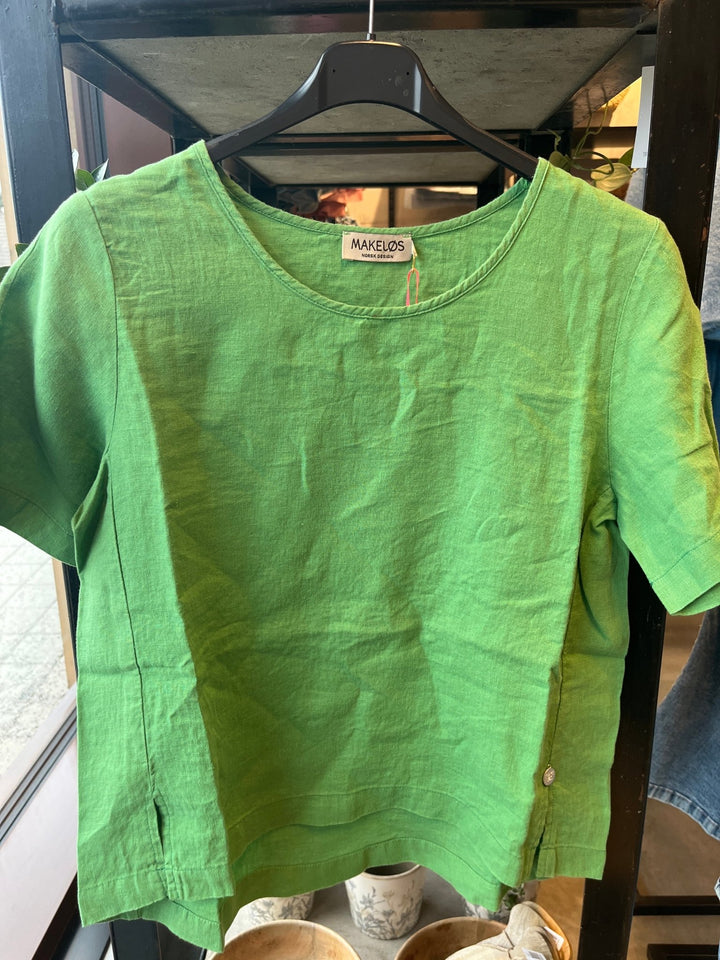 Lykkeland topp i 100% lin - grønn - Makeløs - Many Colors
