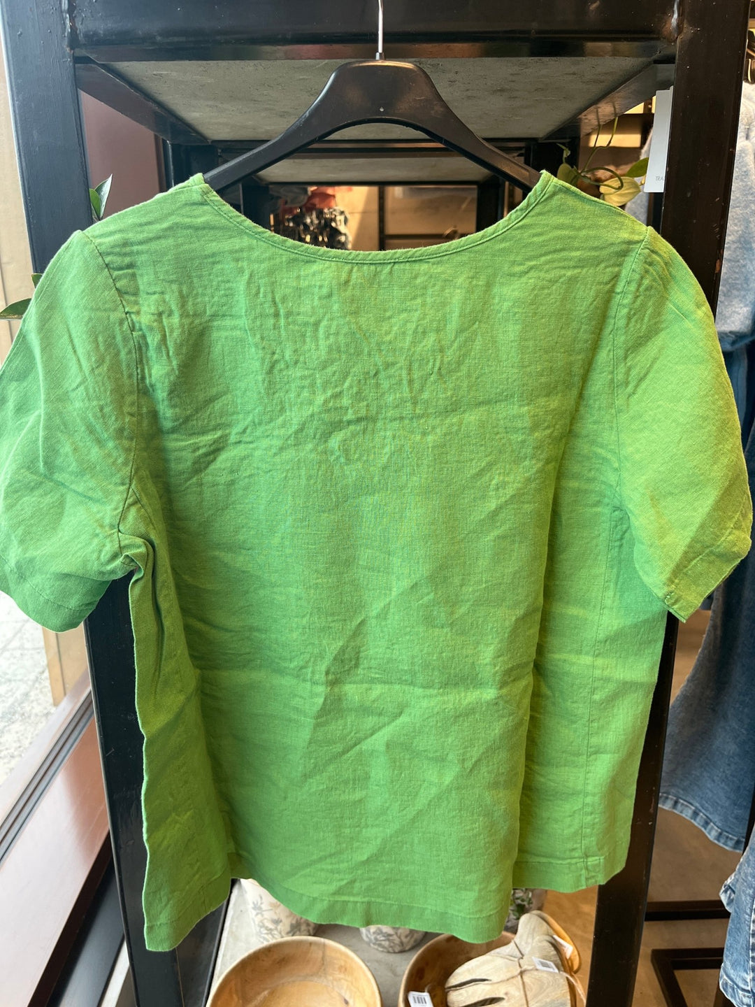 Lykkeland topp i 100% lin - grønn - Makeløs - Many Colors