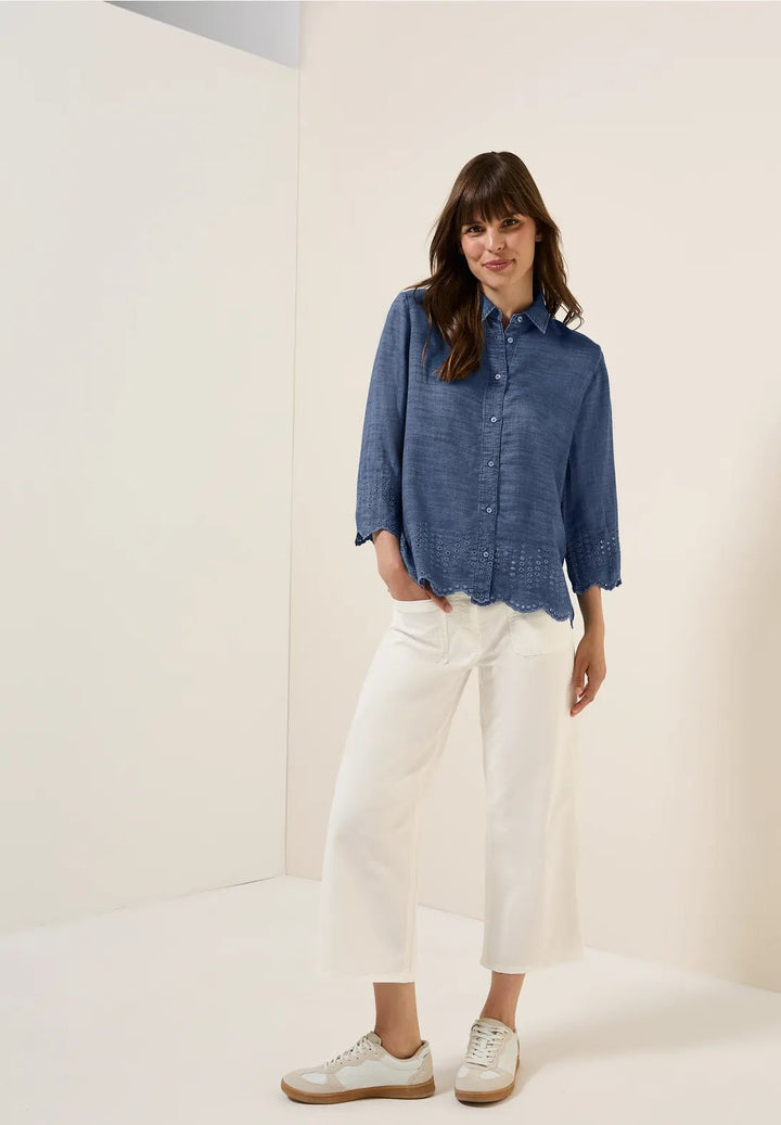 Lyocell bluse - broderi - Many Colors