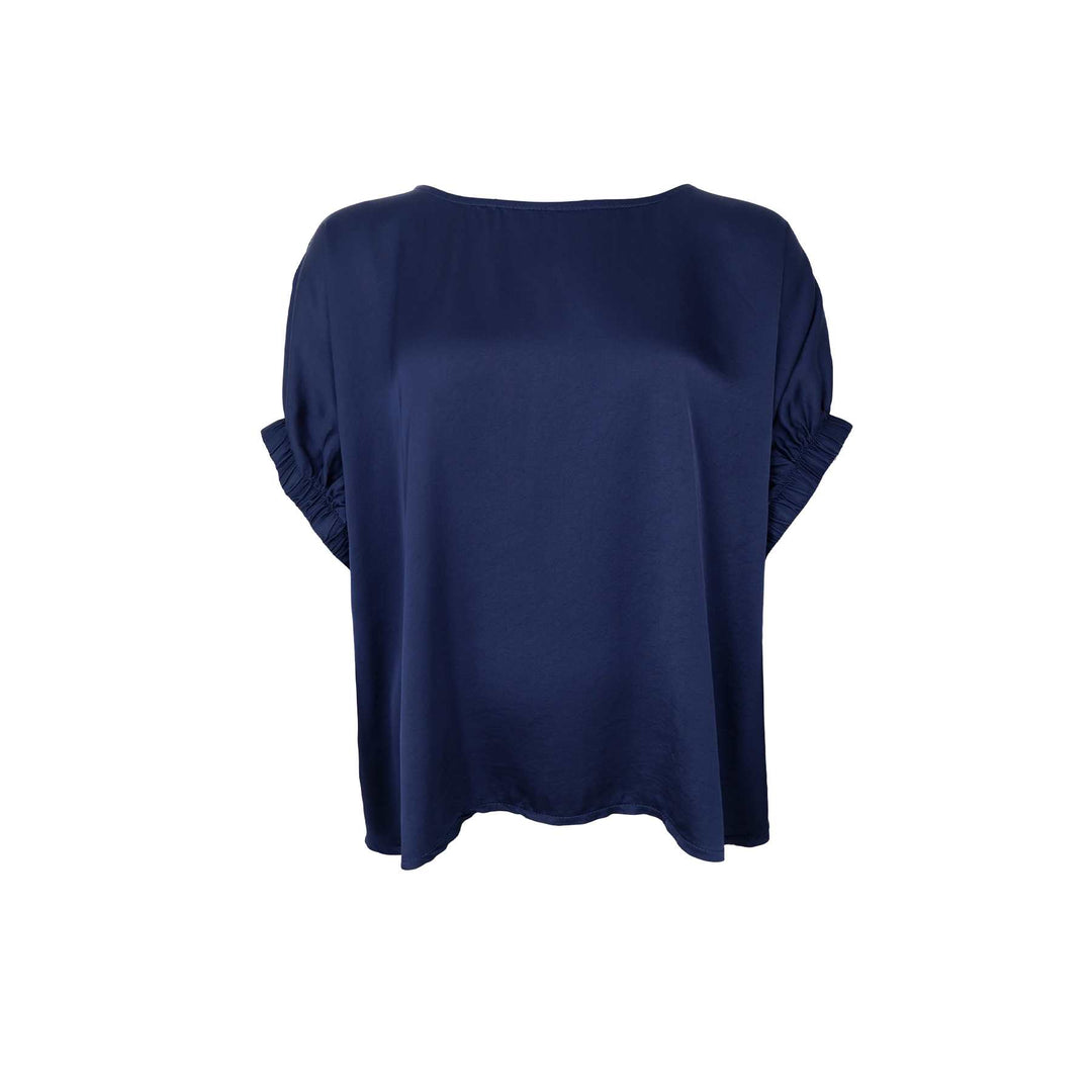 Mabel bluse - mørk blå - onesize - Many Colors