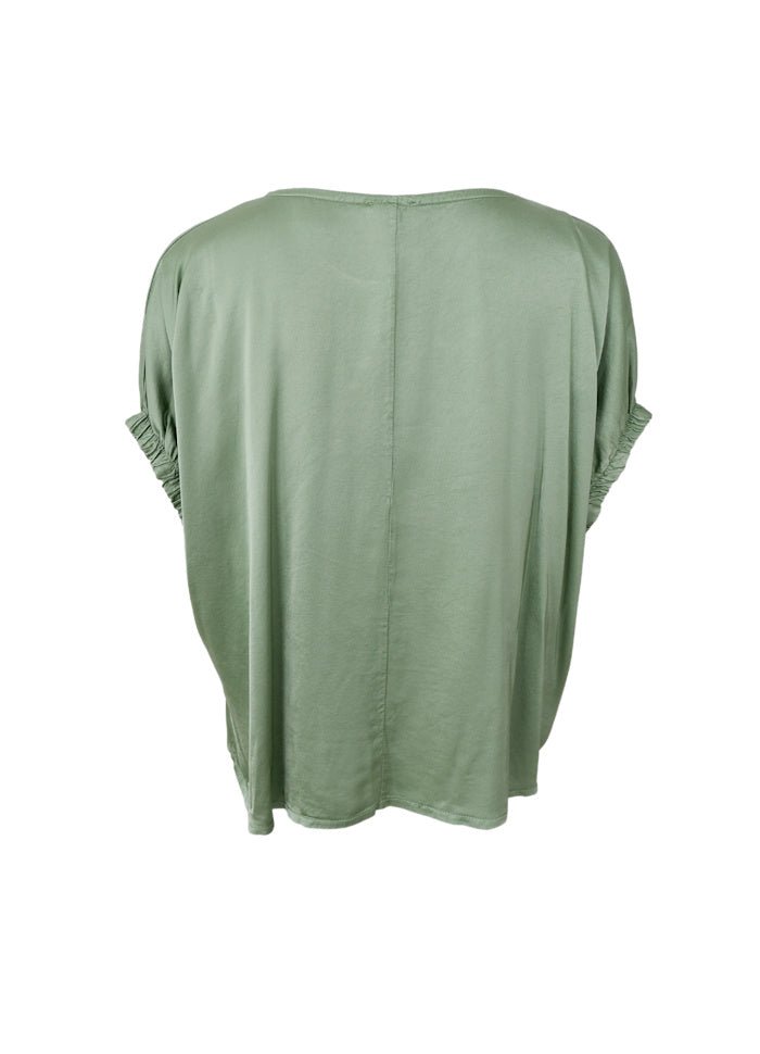Mabel bluse - sage green - onesize - Many Colors