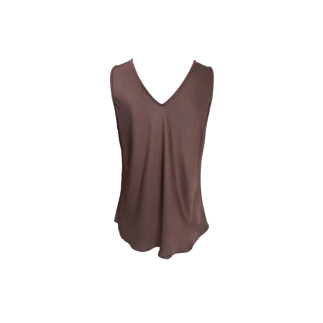 Mabel dobbel v neck topp - coffee - Many Colors