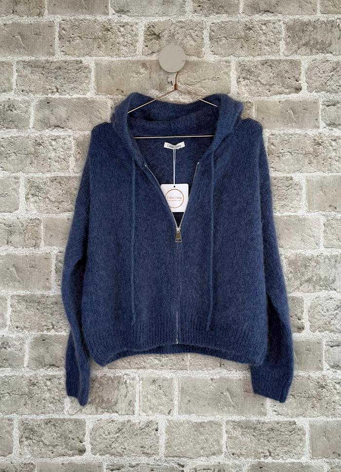 Moment jakke med hette - jeans - onesize - Many Colors