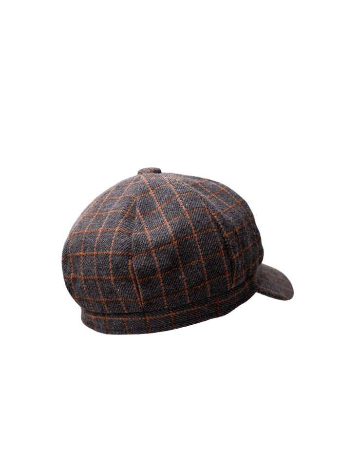 Rosina checked cap - mørk grå