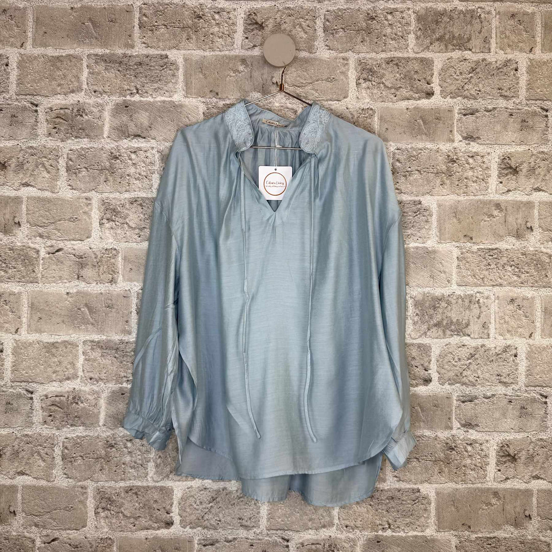 Nala bluse - celeste - onesize - Many Colors