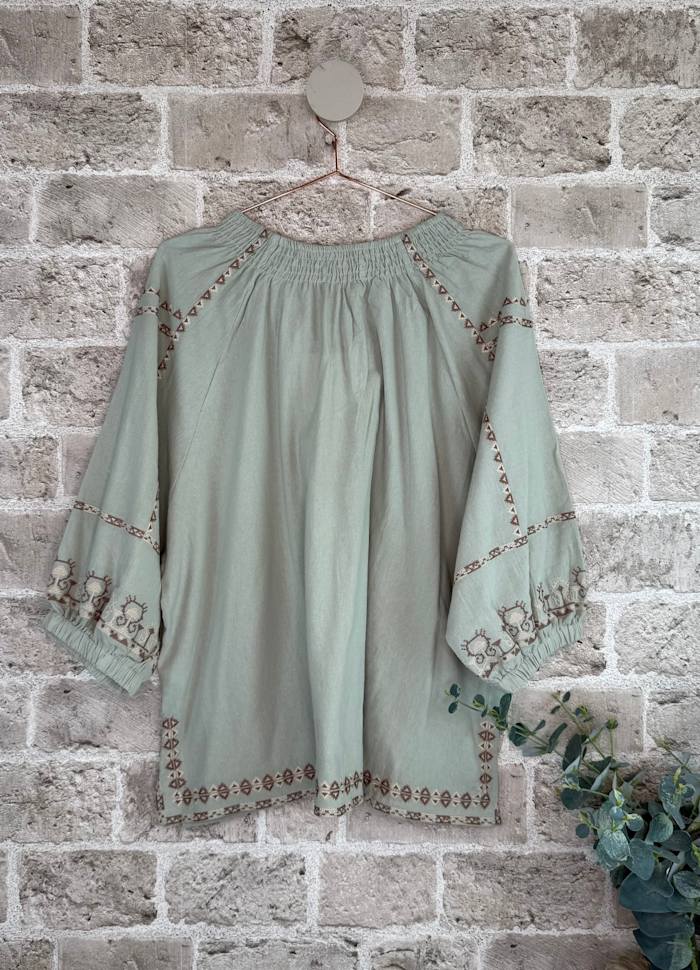 Nargiz topp - grønn - onesize - Many Colors
