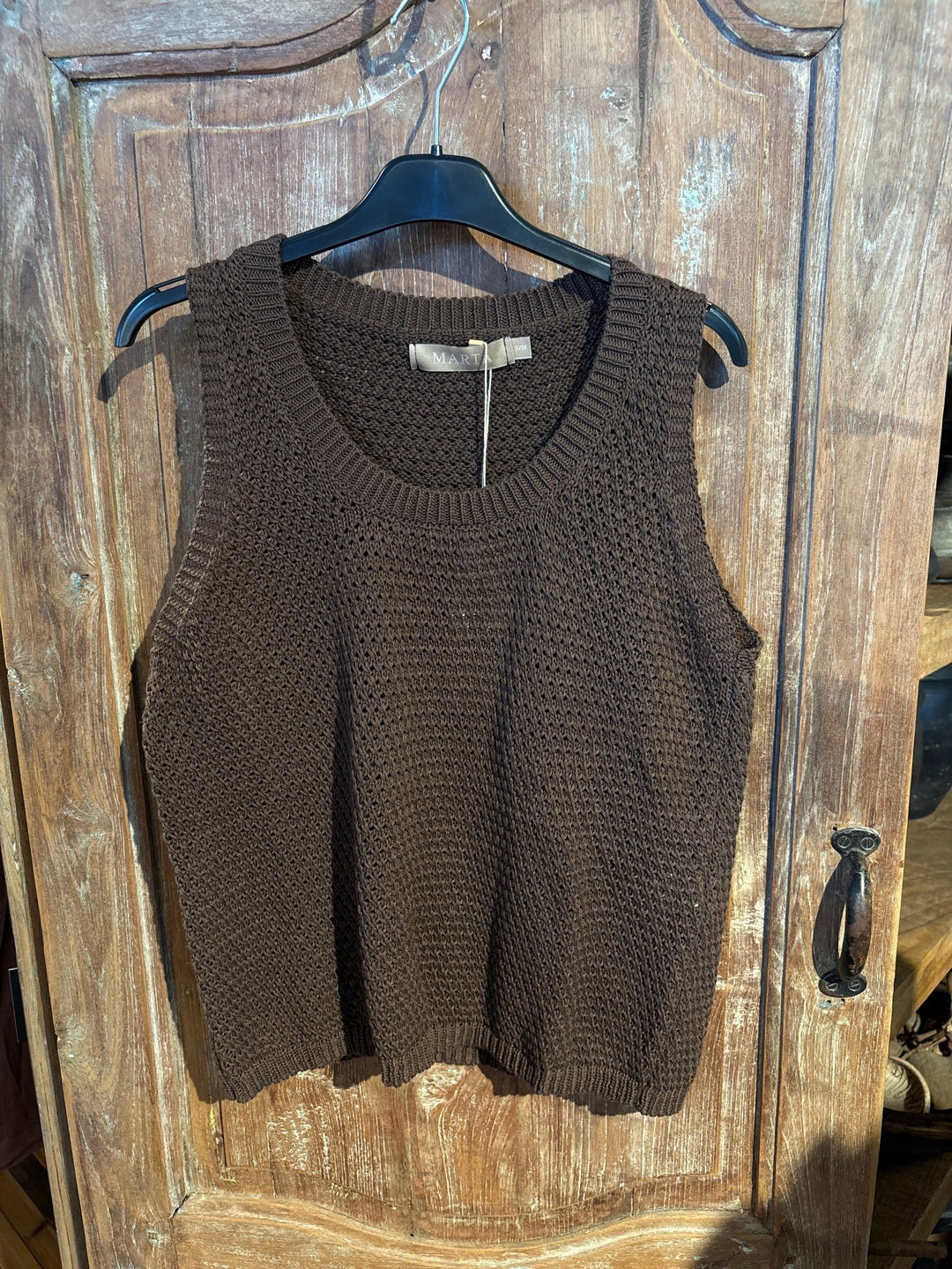 Nayla strikke topp - caffe - Many Colors