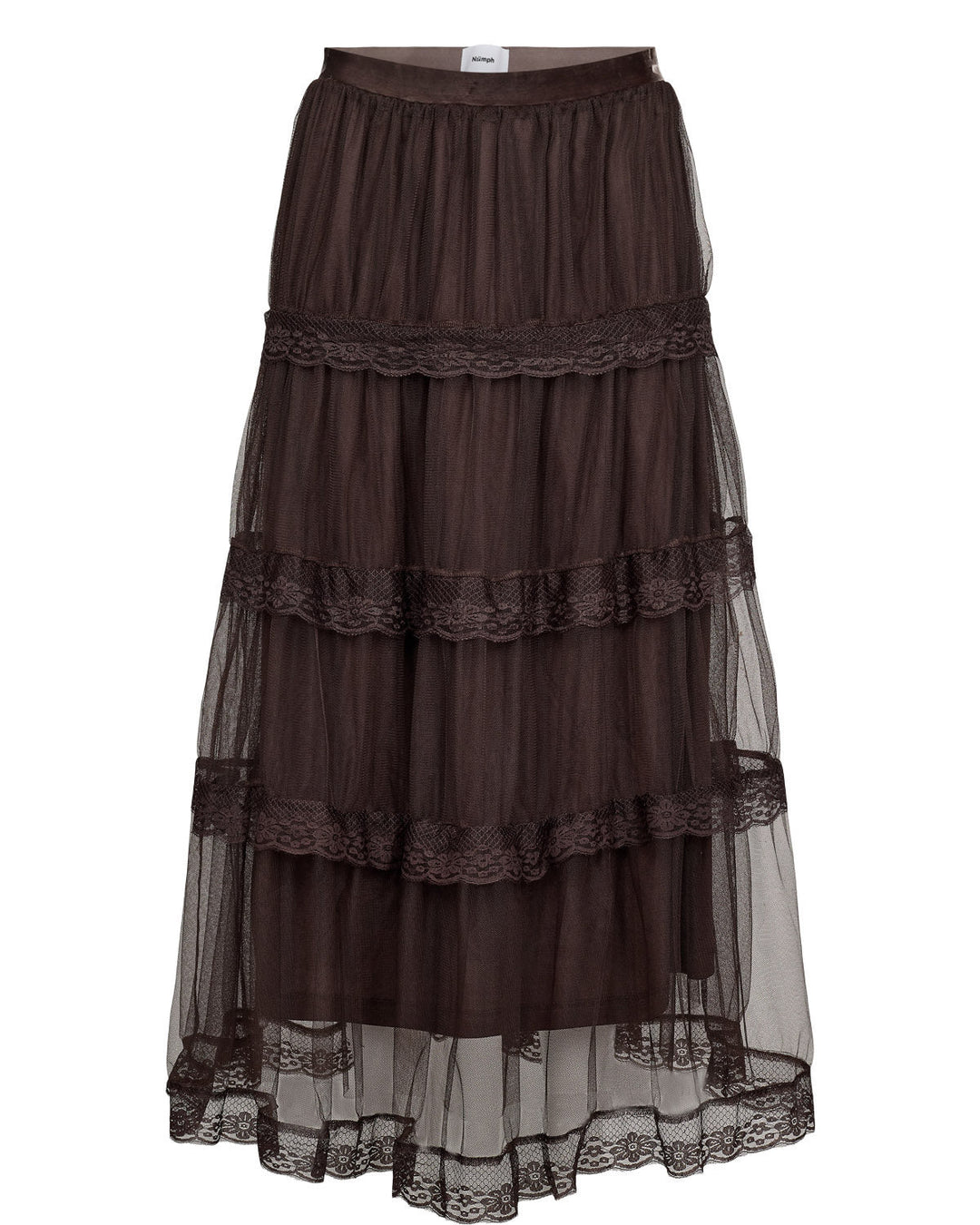 Nuacey langt skjørt - chocolate plum - Many Colors