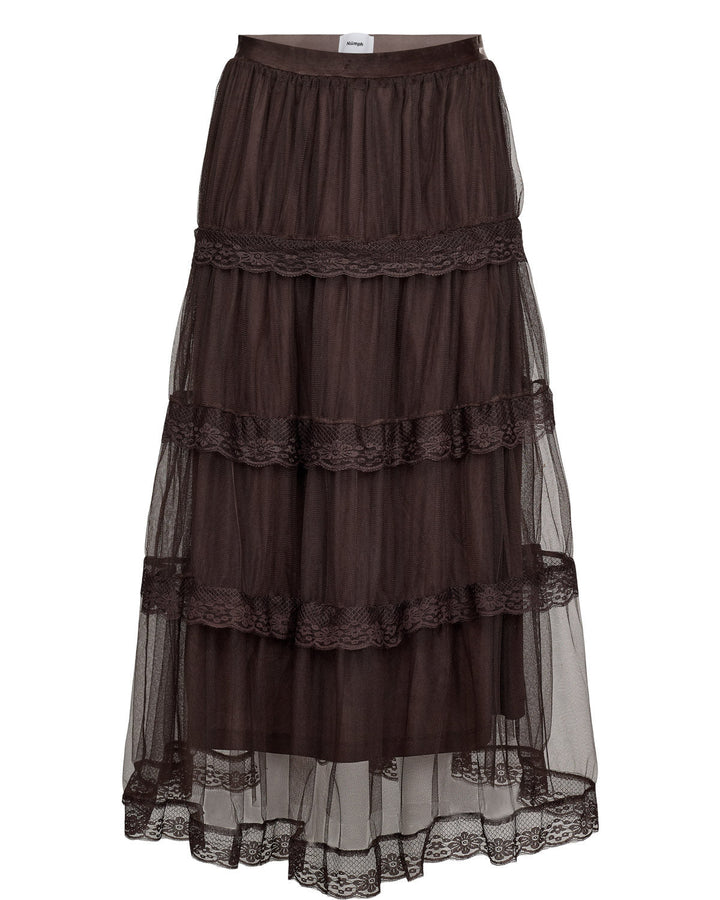 Nuacey langt skjørt - chocolate plum - Many Colors