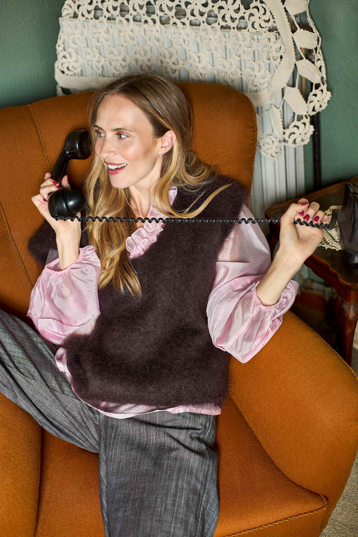 Bjoerk pullover vest - coffee