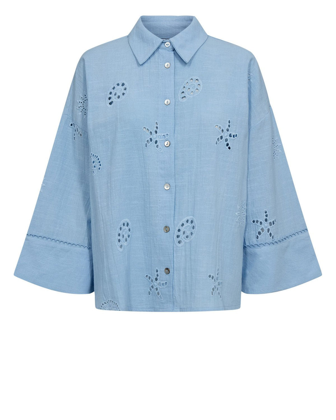 Numarielle ss skjorte - blå - Many Colors