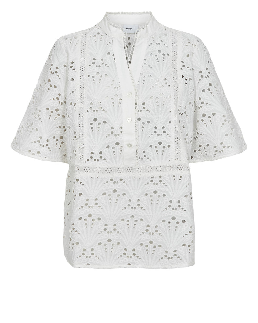 Numaya ss kort bluse - hvit - Many Colors