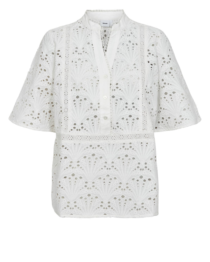 Numaya ss kort bluse - hvit - Many Colors