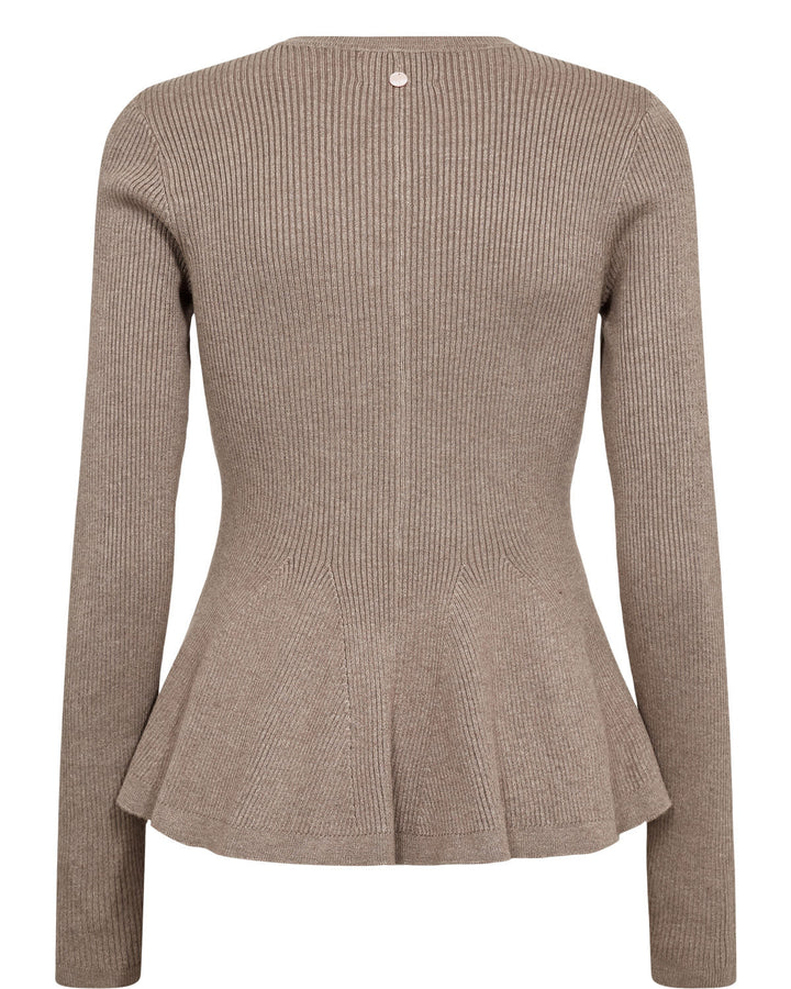 Nusira genser - dyp taupe melange - Many Colors
