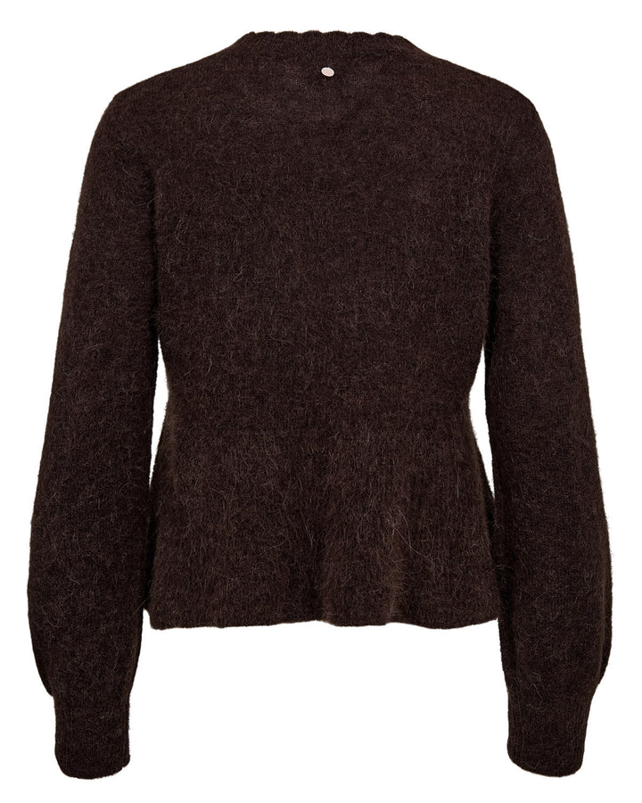 Nusuri peplum genser - black coffee - Many Colors