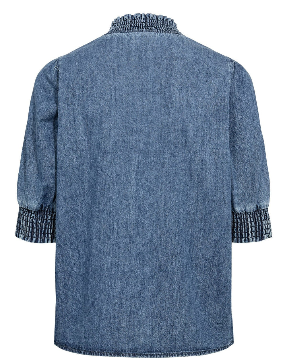 Nuzandie skjorte - medium blå denim - Many Colors