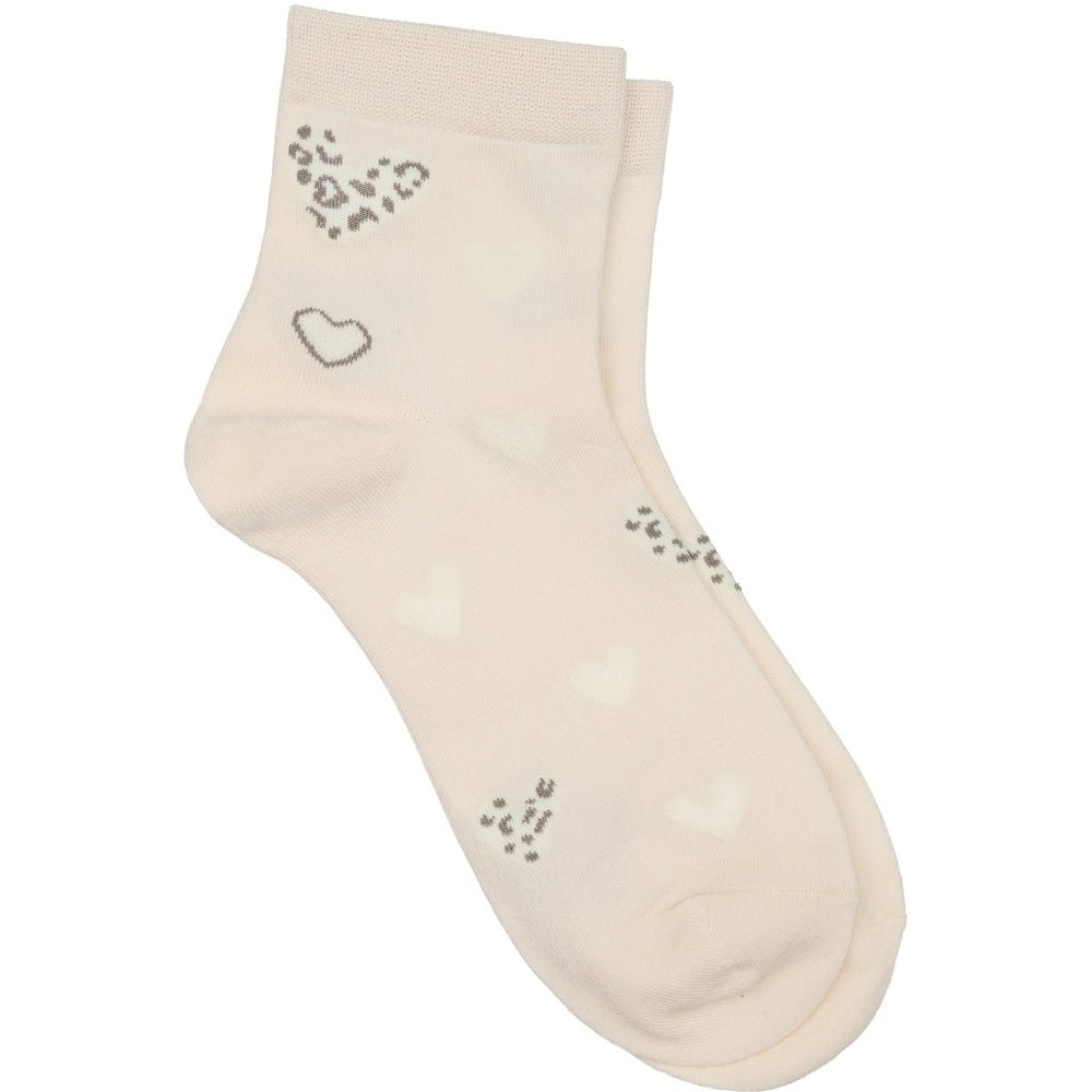 Nya strømper - beige hjerter - Many Colors