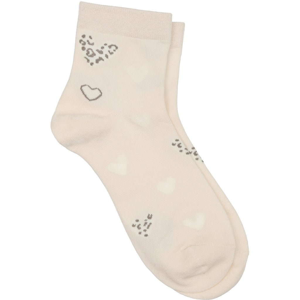 Nya strømper - beige hjerter - Many Colors