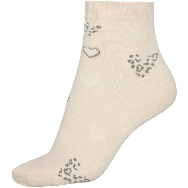 Nya strømper - beige hjerter - Many Colors