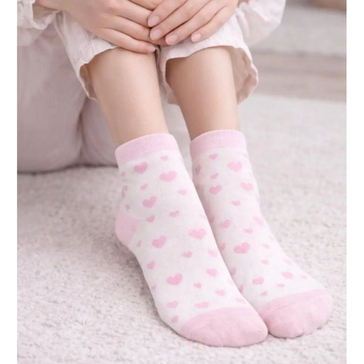 Nya strømper - rosa hjerter - Many Colors