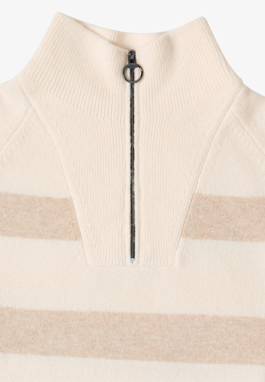 Cosy stripete genser - offwhite/beige