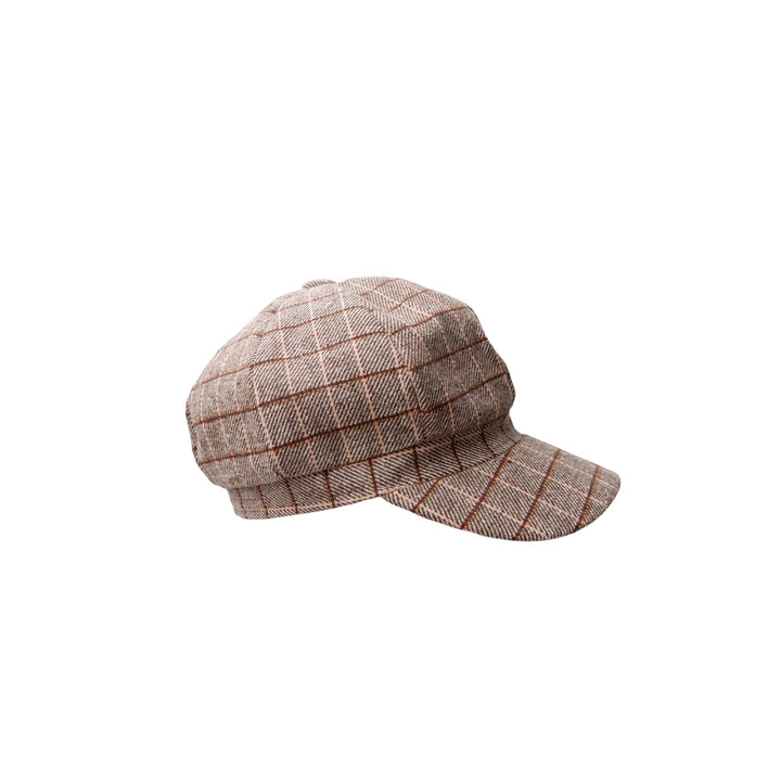 Rosina checked cap - sand