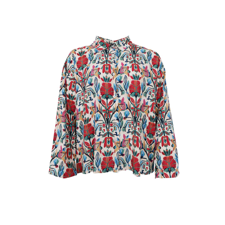 Pannama skjorte - botanic rød - Many Colors