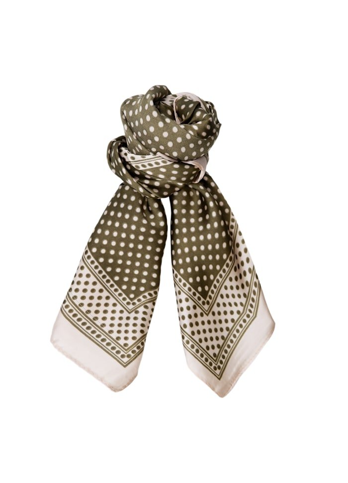 Paula satin skjerf - army - Many Colors