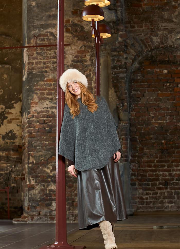 Penny poncho - grå - onesize - Many Colors
