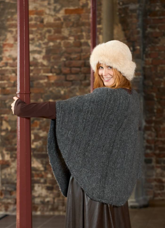 Penny poncho - grå - onesize - Many Colors
