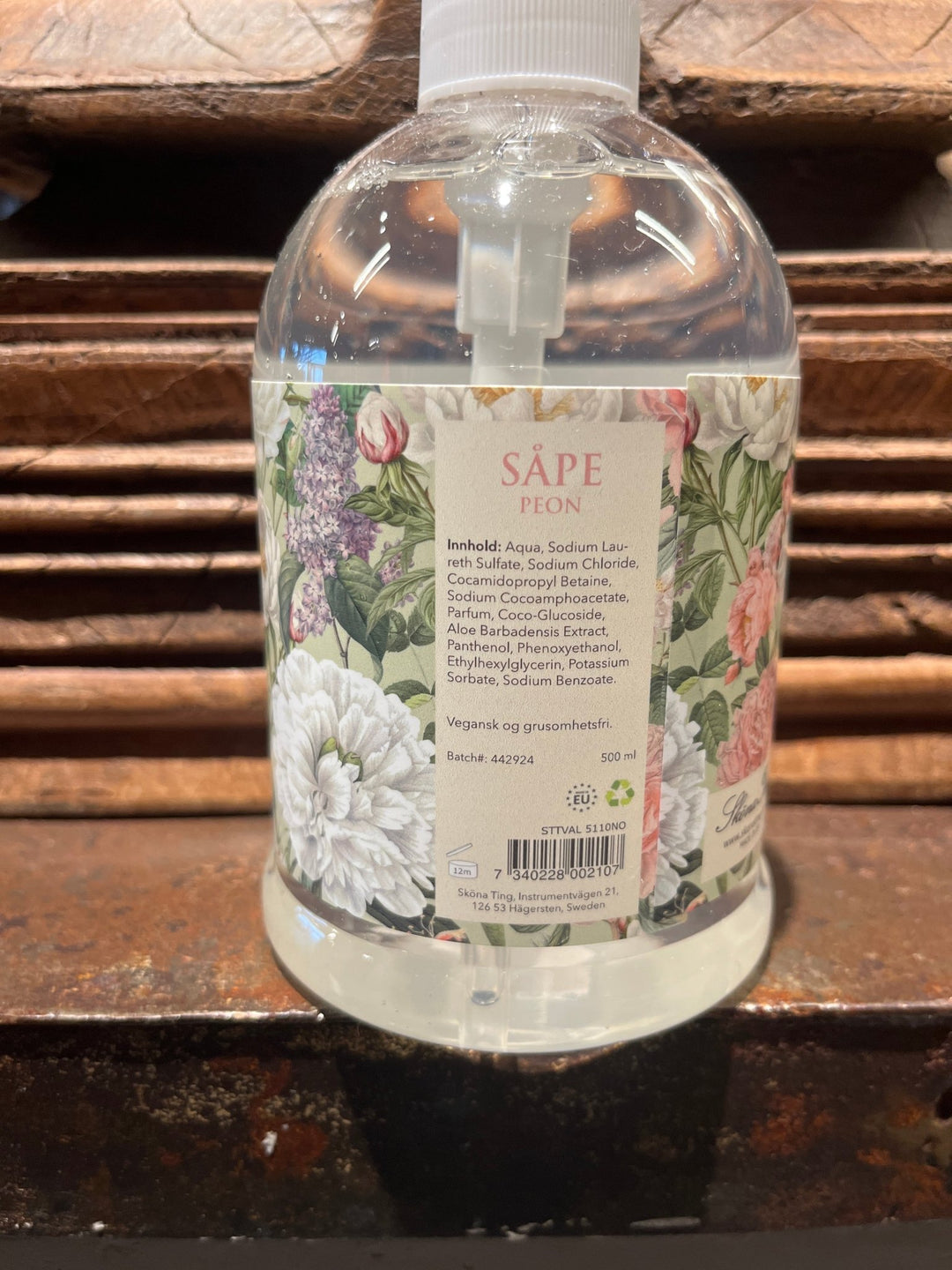Pumpesåpe, 500 ml - Pion / Pioner & roser - Many Colors