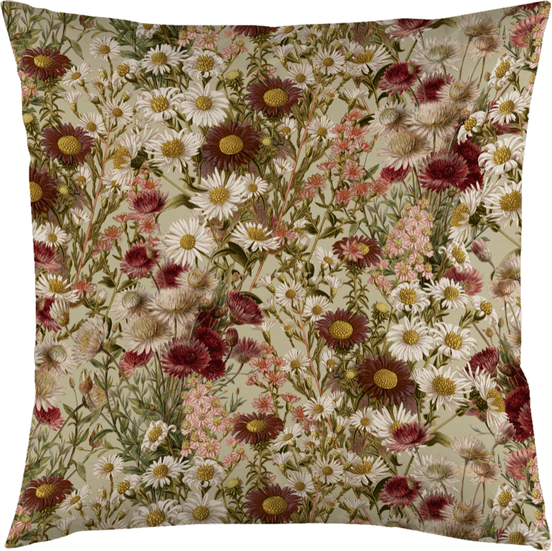 Putetrekk - 50x50 cm / lilla blomster - Many Colors