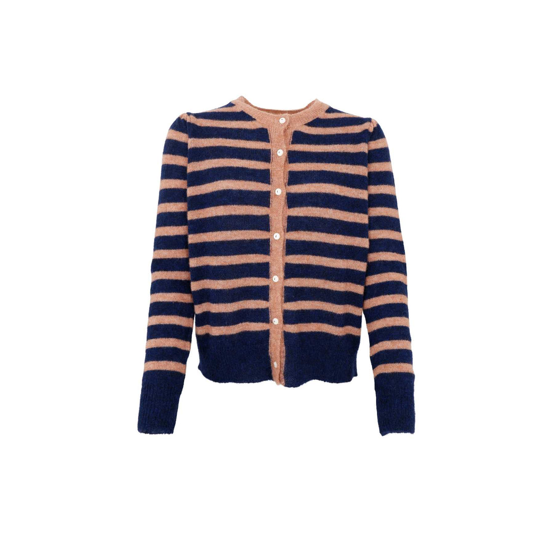 Dell puff cardigan - navy