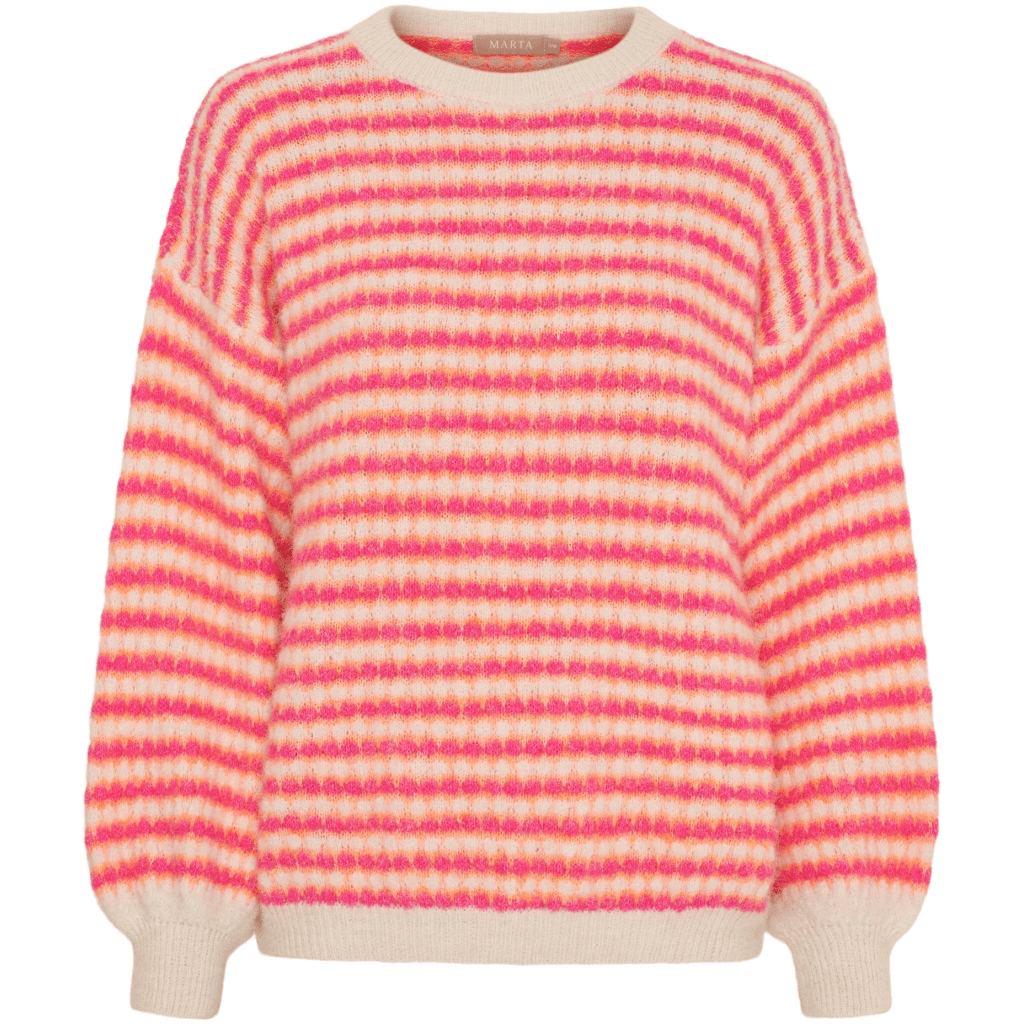 Regitze strikk - fuxia/orange - Many Colors