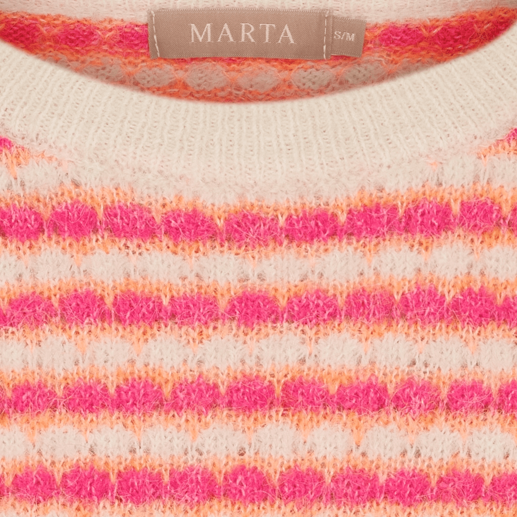 Regitze strikk - fuxia/orange - Many Colors