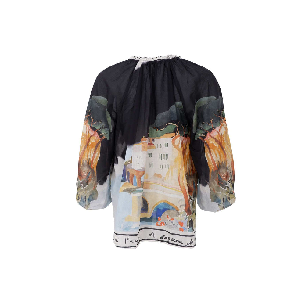 Riviera bluse - svart - onesize - Many Colors