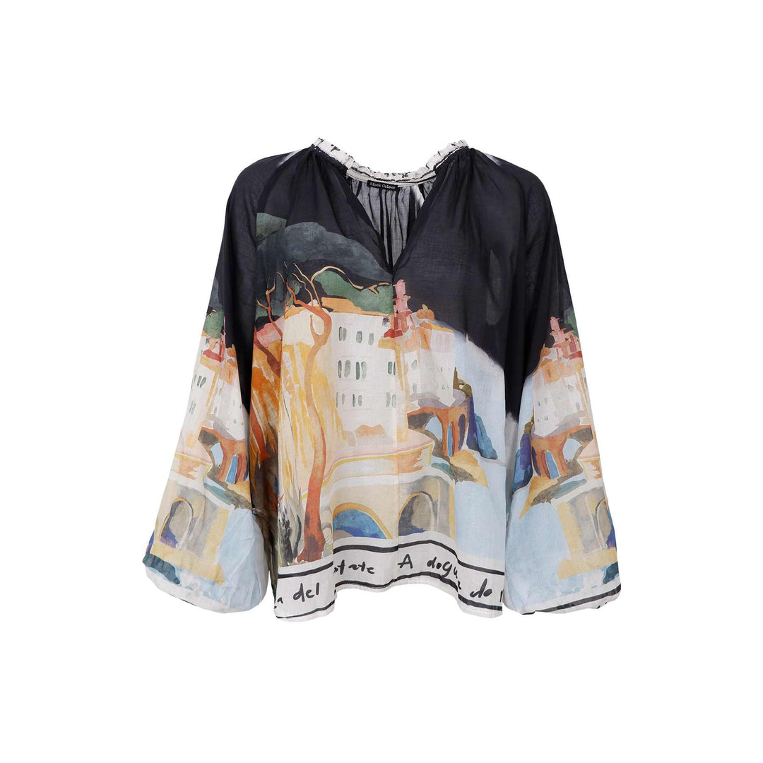 Riviera bluse - svart - onesize - Many Colors