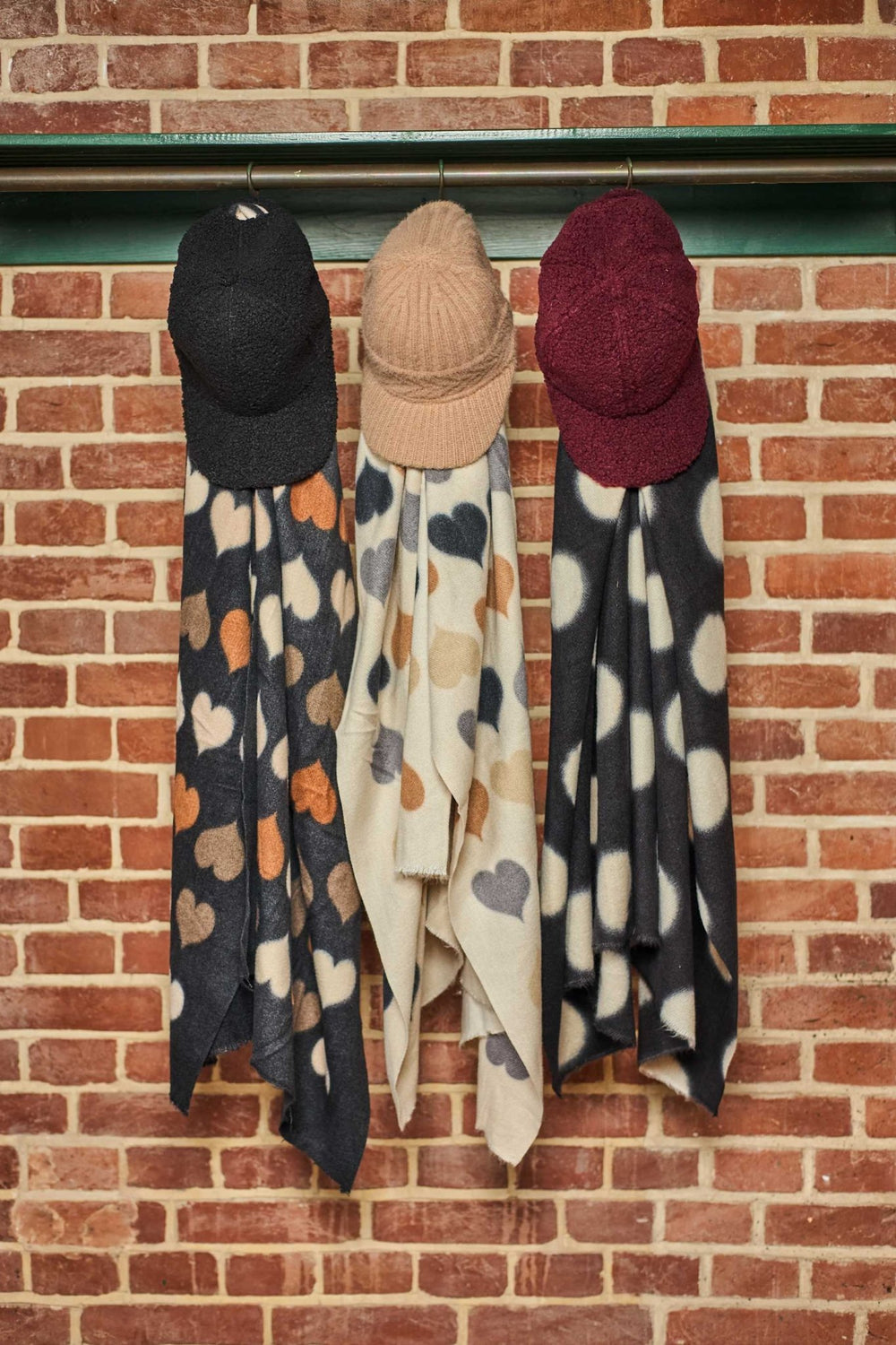 Rumi hjerte vinter skjerf - svart - Many Colors