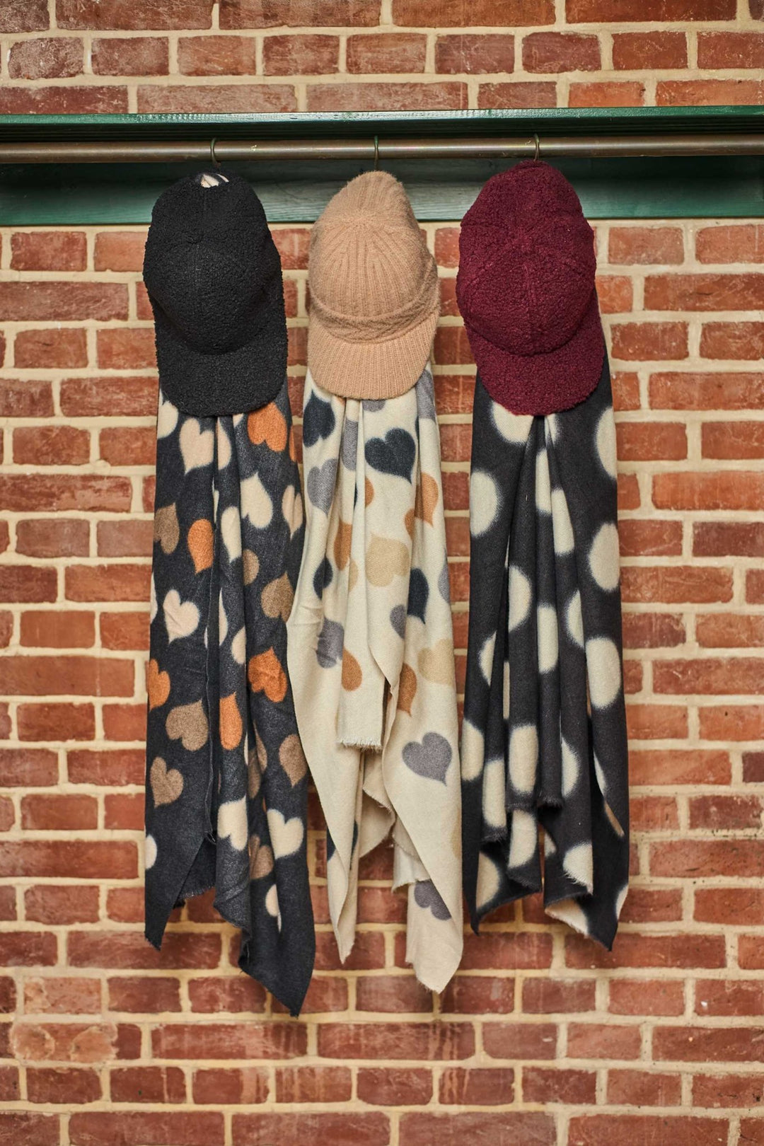 Rumi hjerte vinter skjerf - svart - Many Colors