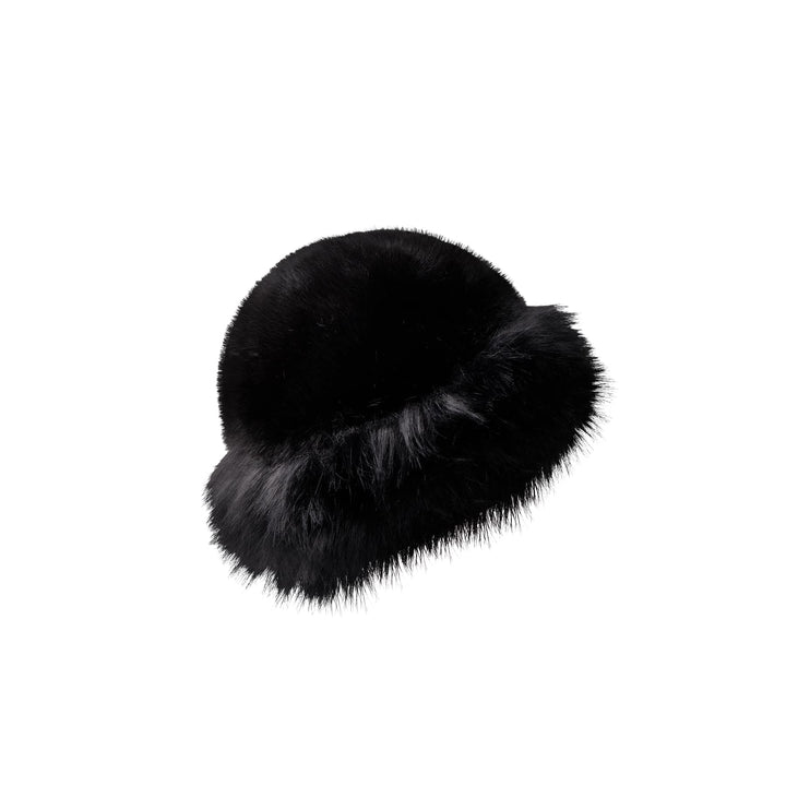 Kajsa fluffy hatt - svart - onesize