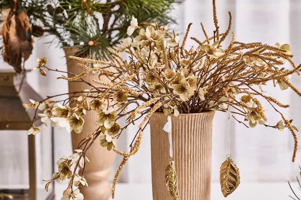 Silkebl. Bjørkegrein L108 cm golden - Many Colors