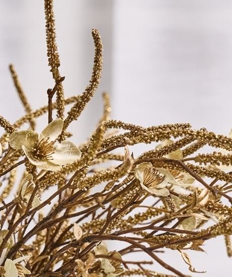 Silkebl. Bjørkegrein L108 cm golden - Many Colors