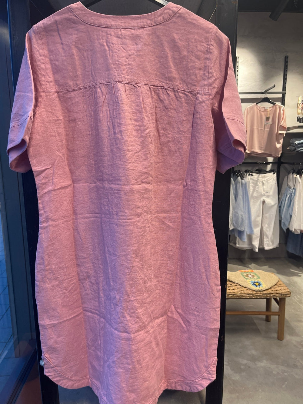 Solberg kjole i 100% lin - dusty pink - Makeløs - Many Colors