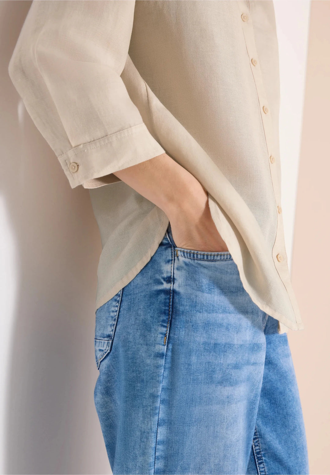 Solid bluse - beige - Many Colors