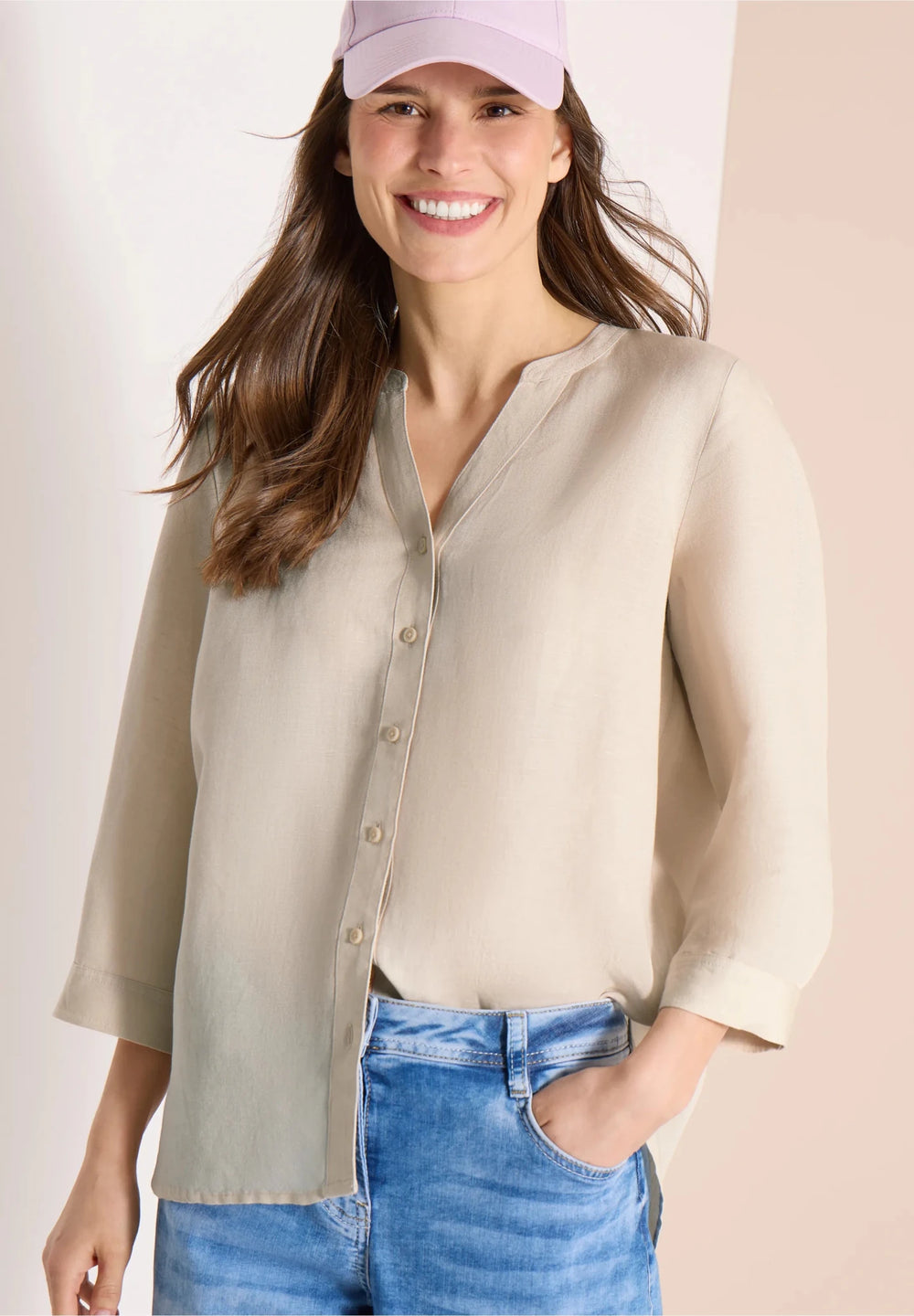 Solid bluse - beige - Many Colors