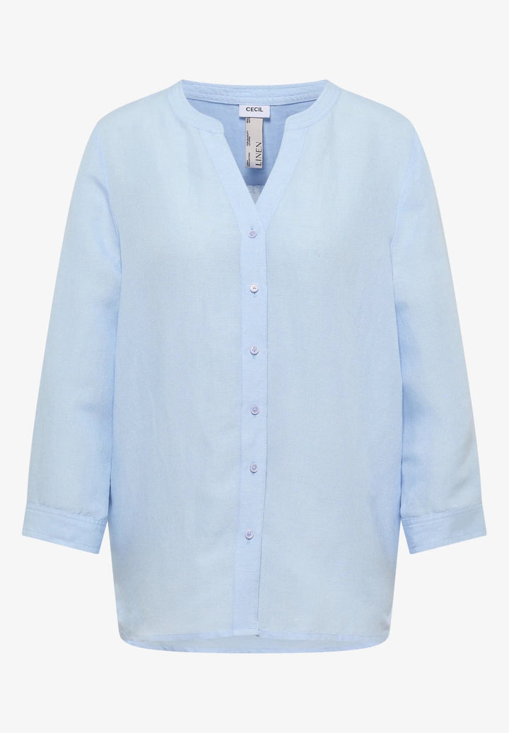 Solid bluse - lys blå - Many Colors