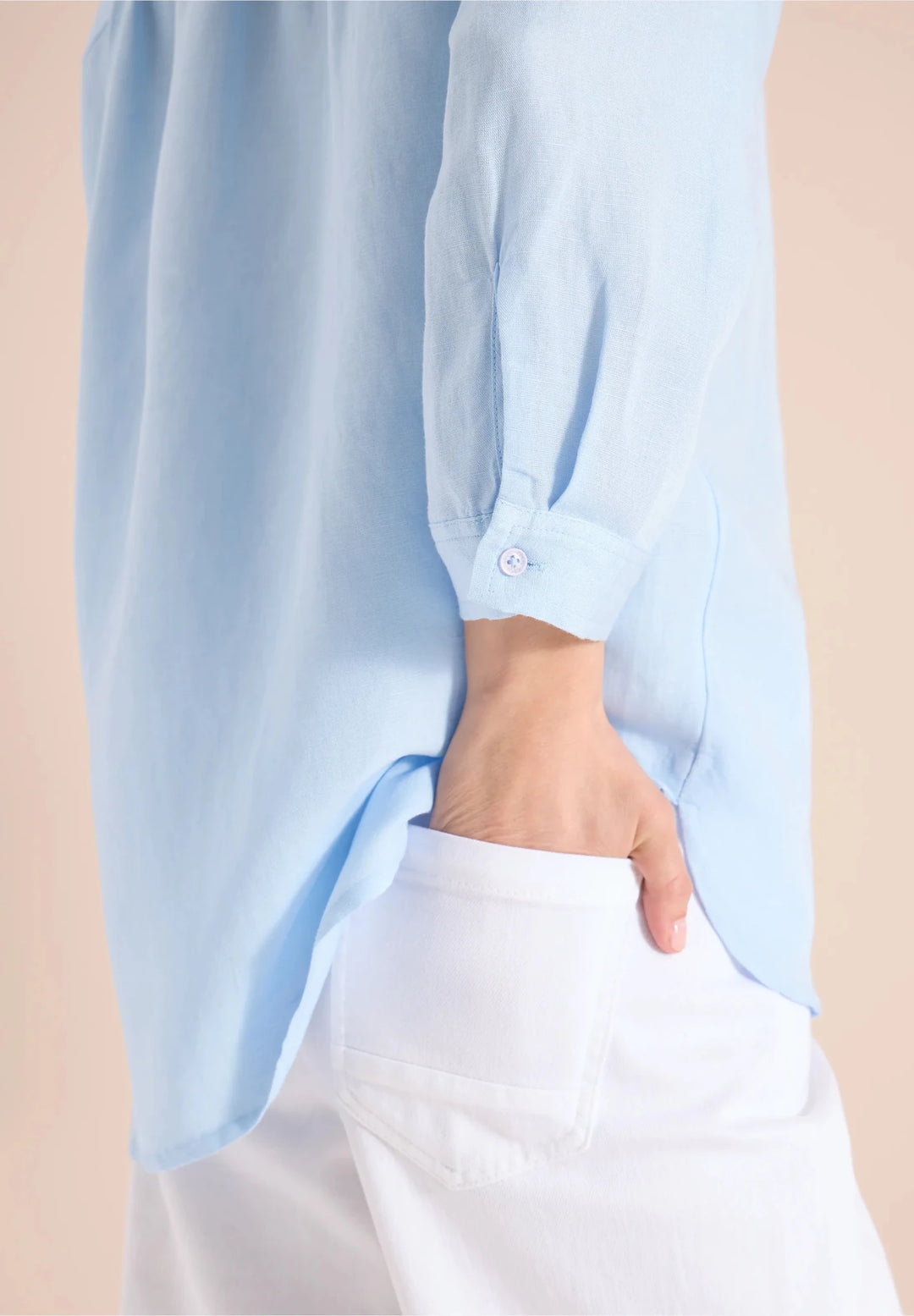 Solid bluse - lys blå - Many Colors